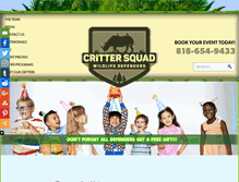 Tablet Screenshot of crittersquad.com